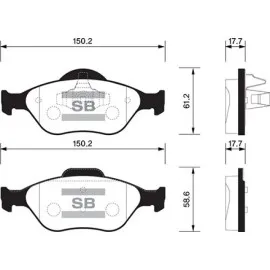Ön Balata Fiesta 1.4Tdci Absli 00 Fusion 02 Mazda 121 96 Mazda Ii 03 Gdb1419