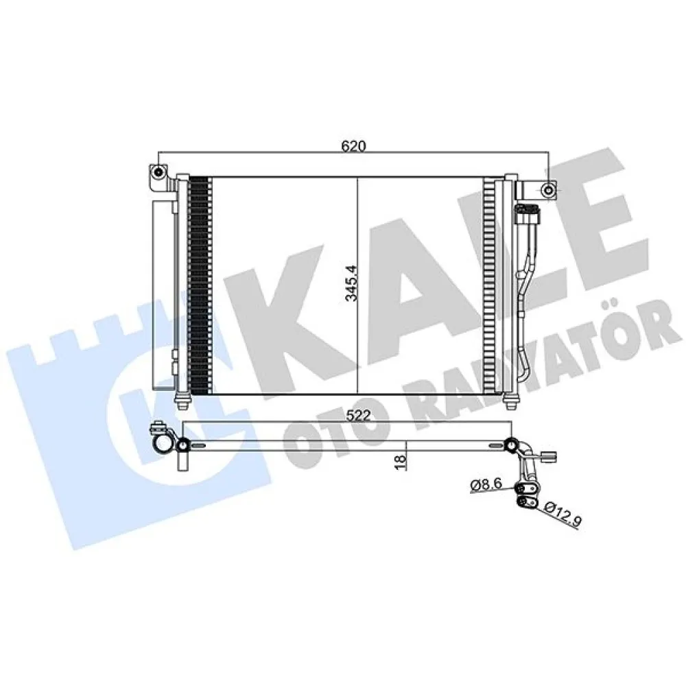 Klima Kondenseri Accent-Accent Iii Era 06 Al/al 580X350X18