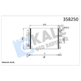 342890 KLIMA RADYATORU KONDANSER FOCUS III 1.0 ECOBOOST / 1.6TDCI 11 / GRAND C-MAX DXA/CB7. DXA/CEU 11 591 377 16