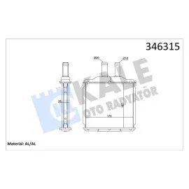 Kalorifer Radyatörü Brazing Daewoo Nubira-Lacetti 04 Chevrolet Lacetti-Nubira 05 168X183X26