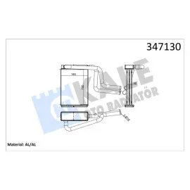 Kalorifer Radyatörü Brazing Mondeo I/ii/iii 195X148X42
