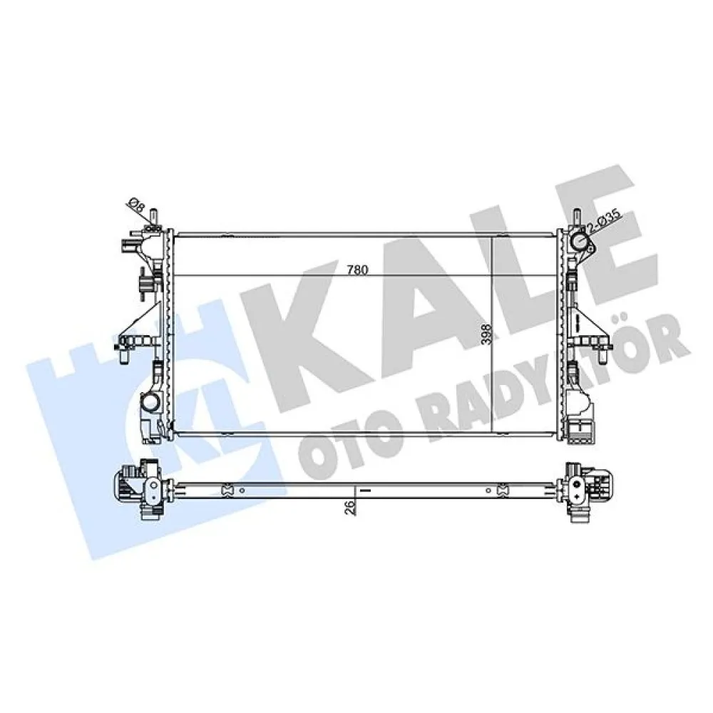 Su Radyatörü Peugeot Boxer-Citroen Jumper 2.2 3.0Hdi 06 Fiat Ducato 2.3D Mtj 11 Mt Brazing 780X398X26 1616950280-1382424080-1617023380-1618094280