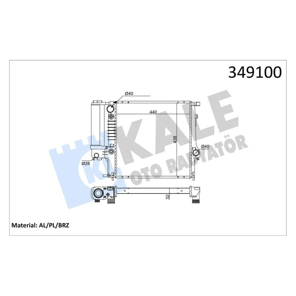 Motor Su Radyatoru Bmw M40 E30 M50 M52 E36 Otomatik Sanz.