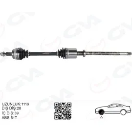 Ön Aks Sağ Renault Master Ii Fd 2.5 Dci Absli 51 Dis 28X39 06-10