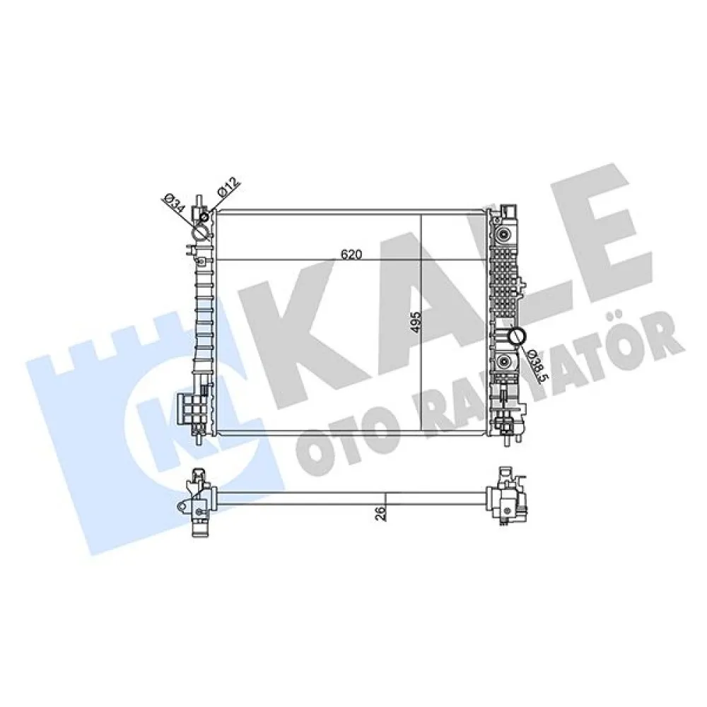 Radyatör Opel Mokka 1.4-1.6 12- Mokka X 1.4-1.6 Cdti 12- 1300365-1300366-42418327-94552132