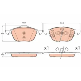 On Fren Balatasi Yeni Connect Chc 1.6 /1.5 Tdci 15 C-Max 06 Kuga 08 Mazda 3 03 Mazda 5 05 Mazda 5 10 Volvo S40 04 V40 12 V50 04 C30 06 C70 05