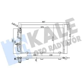Klima Kondenseri Astra H-Zafira B Al/al 590X380X16