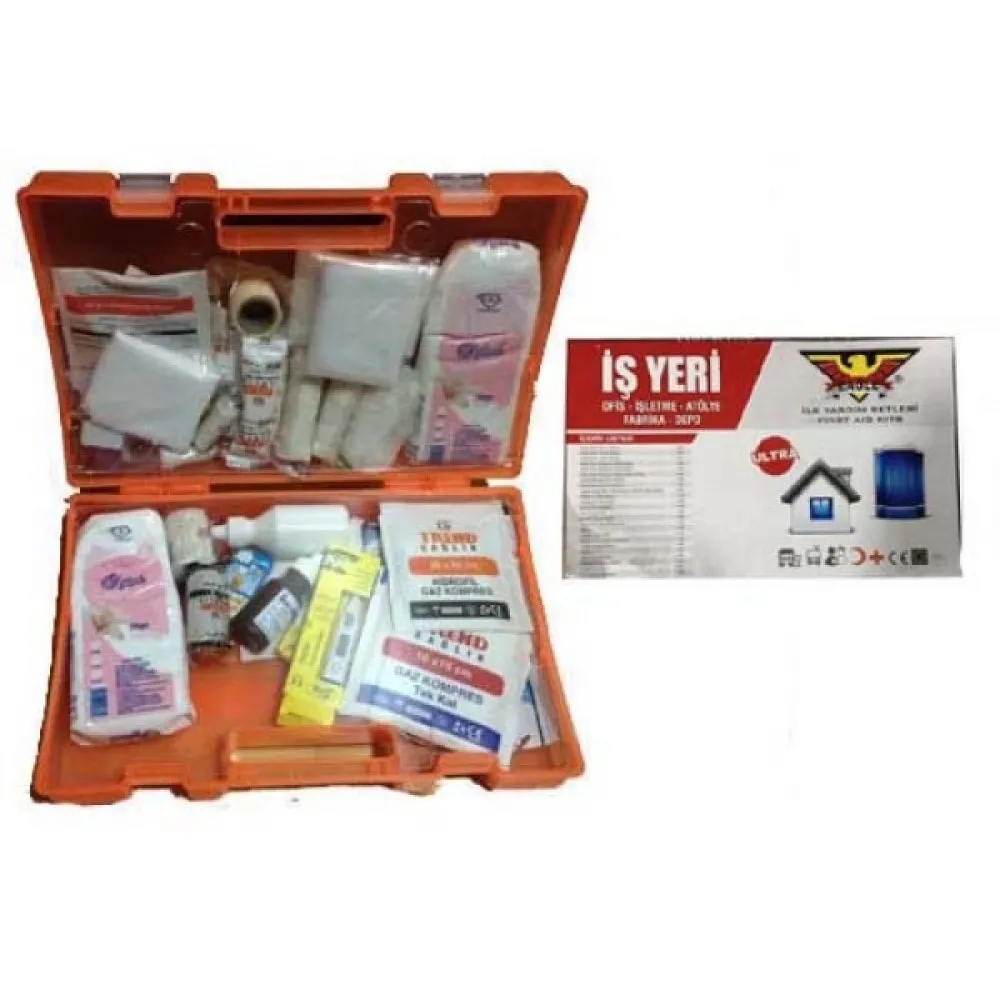 Pls. İşyeri İlkyardim Seti Ultra Lux Duvar Aparatli - İş Güvenliğine Uygun Hirdavat