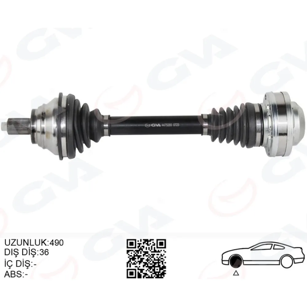 Komple Aks Ön Sol Golf5-Jetta-Caddy-Passat 1.9 Tdi-2.0 Tdi 04- Bkp-Bkd-Bls-Bkc-Bxe 1.9 Tdi-2.0 Tdi
