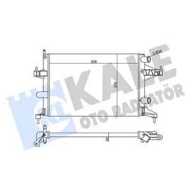 Radyatör Brazing Corsa C-Combo-Tigra 1.0-1.2-1.2 16V-1.4-1.4 16V Ac Klimasiz Mek 545X359X23 1300236-9201955-25555161-24445162