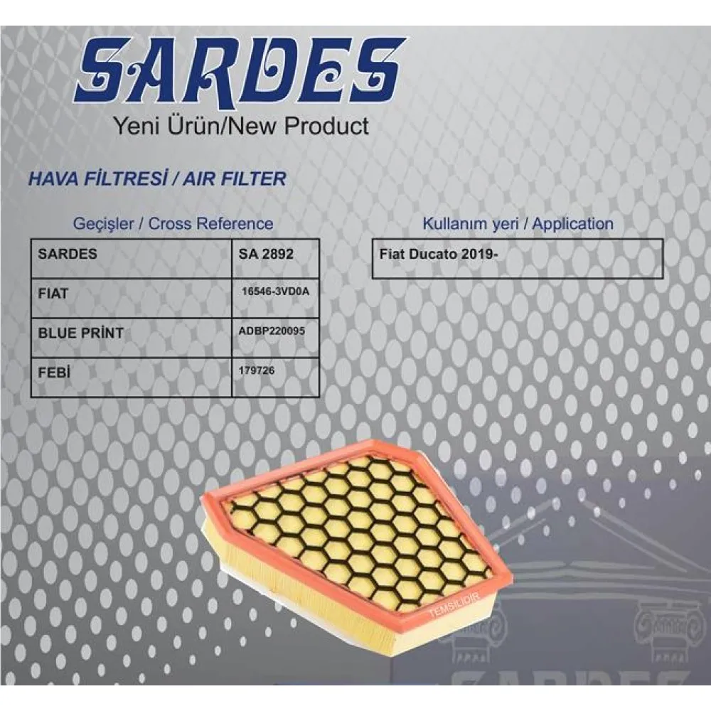 Hava Filtresi Fiat Ducato Iii-Ducato Iii 4X4-Ducato Iii Panorama-Ducato Iii Panorama 4X4