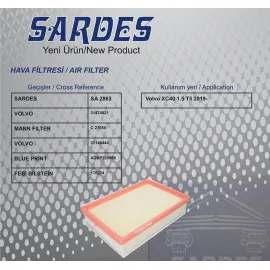 HAVA FİLTRESİ VOLVO XC40 T5 1.5 19