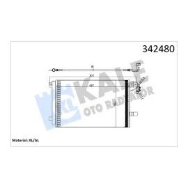 Klima Kondenseri Vw Multivan V-Transporter T5 Box-Bus Al-Al