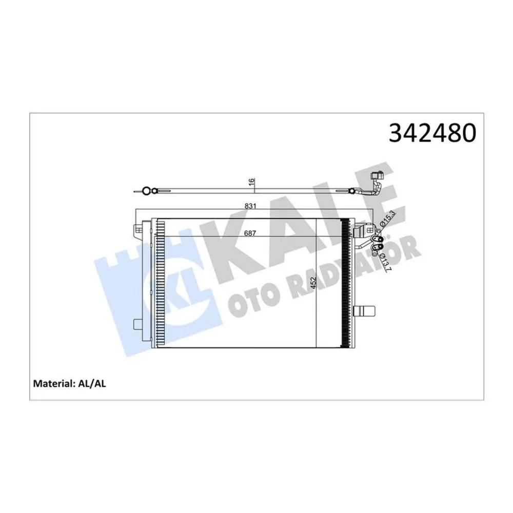 KLİMA KONDENSERİ VW MULTIVAN V-TRANSPORTER T5 BOX-BUS AL-AL