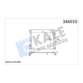Radyatör Dacia Logan 1.4-1.6 08 482X408X16 Mek.şanz. Al/pl/brz