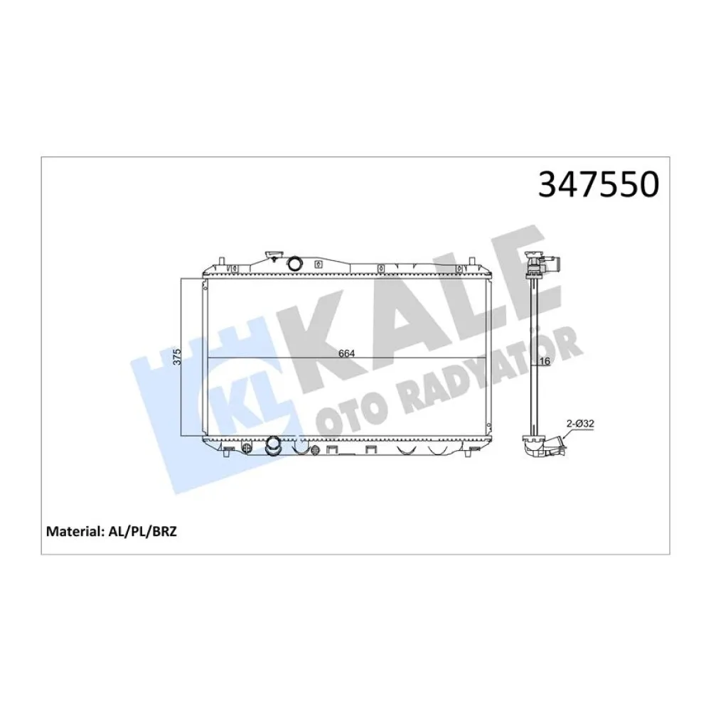Radyatör Al/pl/brz Civic Ix Mt
