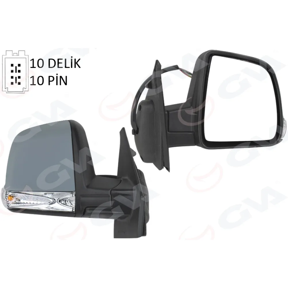Diş Dikiz Aynasi Elektrikli Sağ Doblo Iii 2011 Md. Sinyalli Katlanir / Power Flok Astarli 10 Fiş