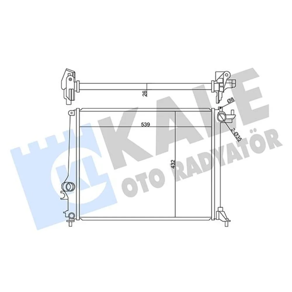 Motor Su Radyatörü Grand Scenic Iv 15 Megane Iv 15 Scenic Iv 15 1.2 Tce 1.3 Tce 1.5Dci 539X446X27