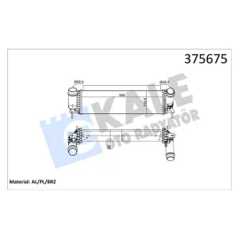 Turbo Radyatörü Intercooler Nissan Navara Np300 2.3 Dci 15 Mercedes X-Class 2.3 3.0D 15 Brazing 80Mm