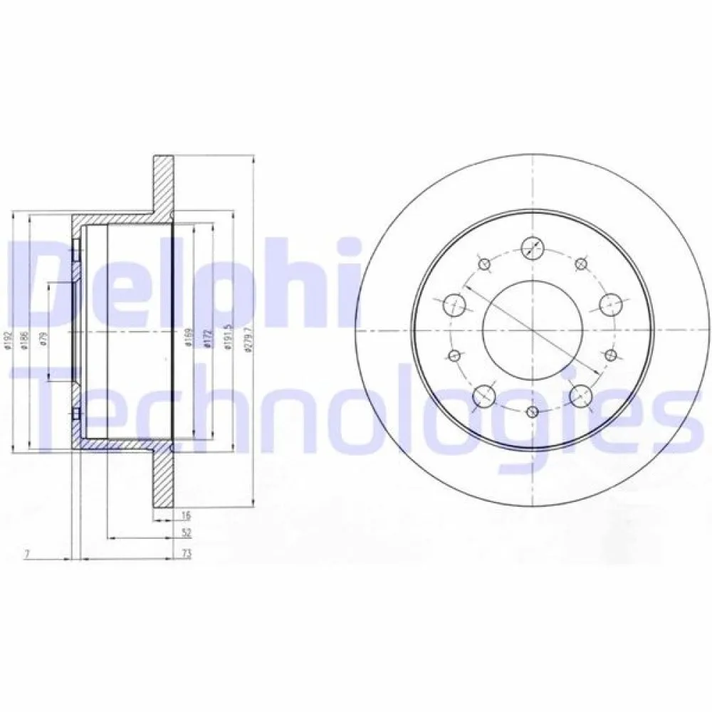 Arka Fren Diski Fiat Ducato 06 Boxer 06 Jumper 06 2.0 Hdi 2.2Hdi-3.0Hdi 280X16X5Dl