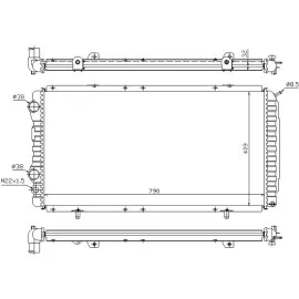 Radyatör Boxer-Ducato-Jumper 97-02 1.9D-2.5D-2.8Hdi Ac Mek 790X415X34