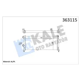 Radyatör Doblo 1.9 Jtd-1.3 700X308X42 Mekanik Dyatörü