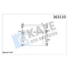 Brazing Versiyonu Kl195500 Fiat Linea Punto Evo 1.3/1.6 Mjtd 1.4Tjet 07 12 Mt Mekanik 620X416 X34 Su Radyatörü