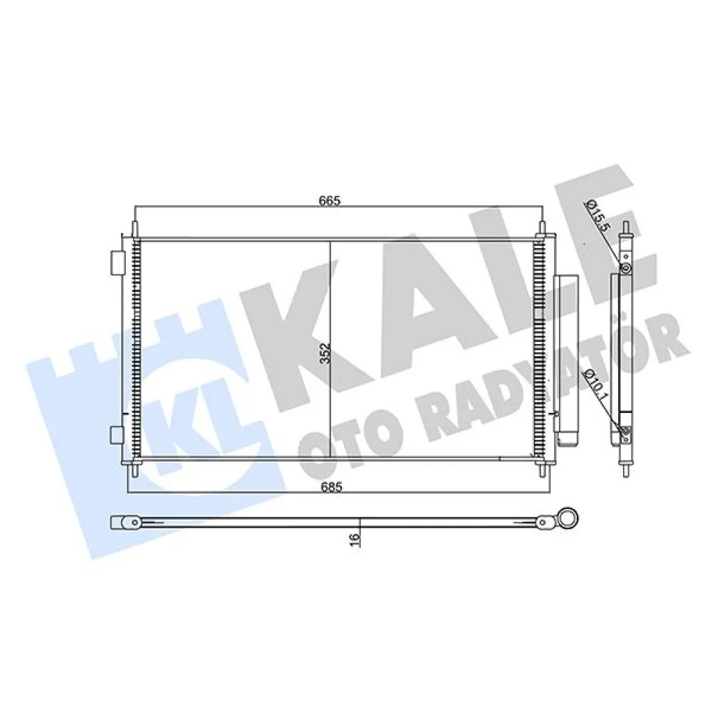Kondenser Honda Cr-V Iii 2.0 2.2 06- Al/al