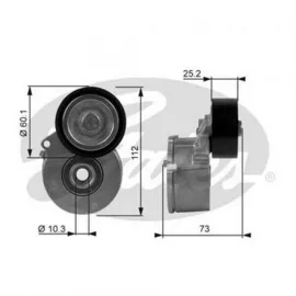 ALTERNATÖR GERGİ RULMANI KÜTÜKLÜ PARTNER-P206-306-307-BOXER-BERLINGO-JUMPY-JUMPER-DUCATO 1.9D-2.0D