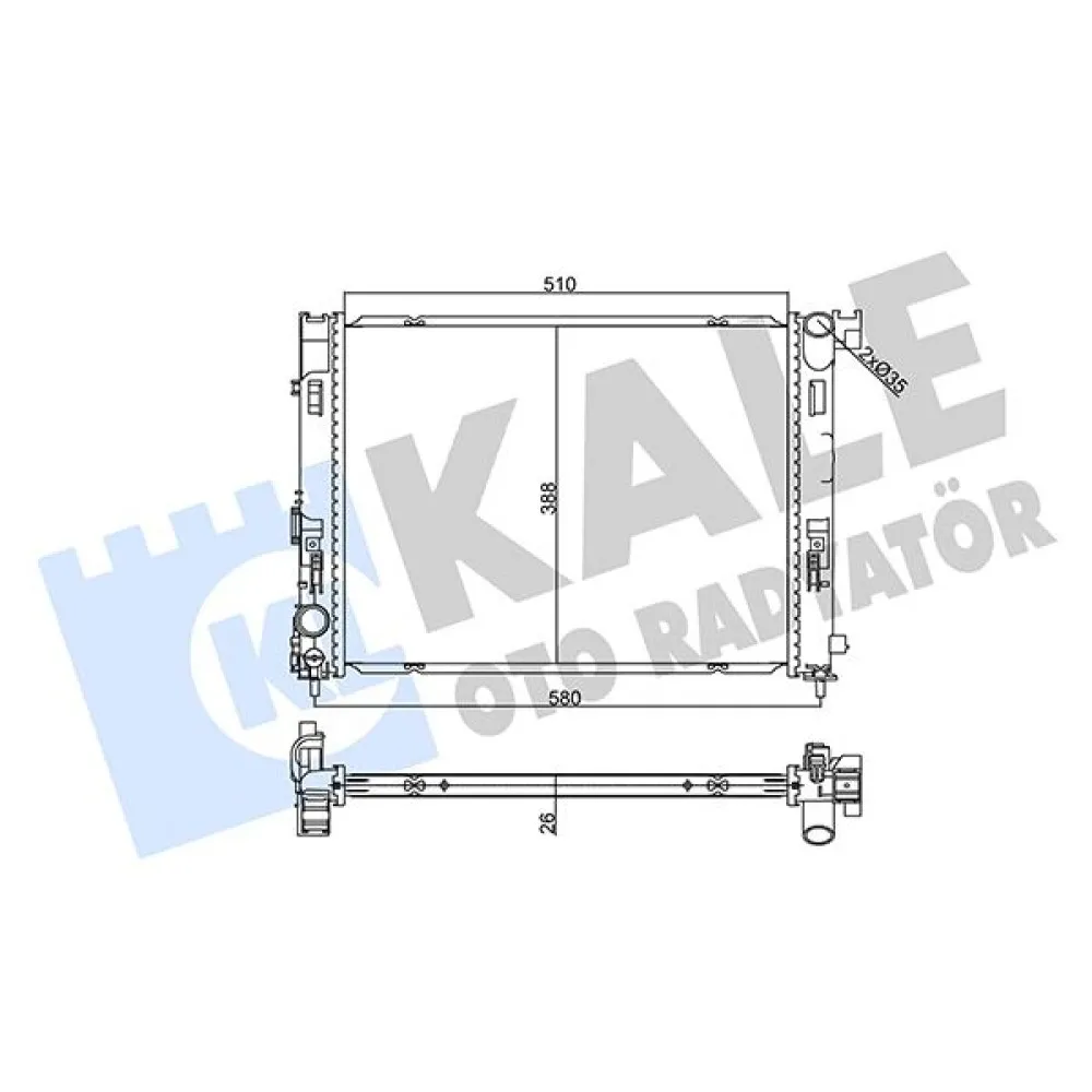 Motor Su Radyatörü Nissan Micra V K14 16 Juke F16 19 Renault Clio V 19 Captur Ii 20 1.0 Tce