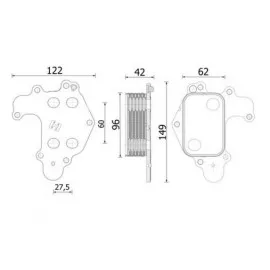 YAĞ SOĞUTUCUSU ESANJÖR ASTRA L 21 CORSA F-COMBO E 19 CROSSLAND-GRANDLAND-108-208-301-308- 508- 2008-PARTNER-BERLINGO-C-ELYSEE-C2-C3-C4-DS3-PROACE 1.2 B-D-F12XHT PureTech