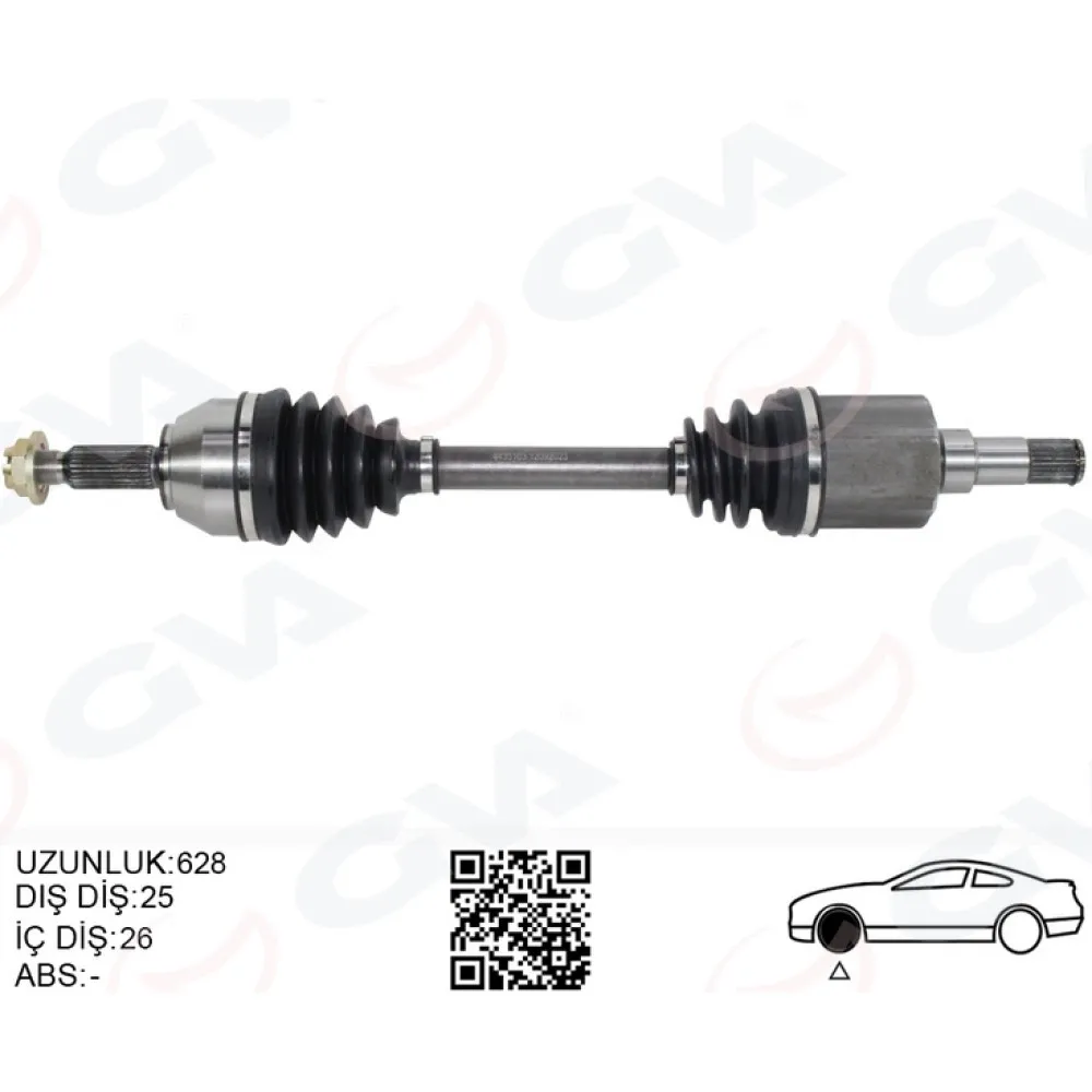 On Komple Aks Sol Transit Connect 1.8 Tdci 02 14 75 -90-110Ps 628Mm