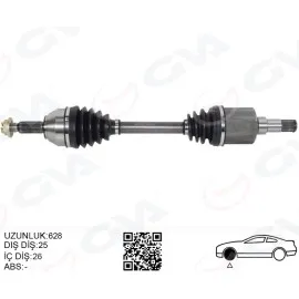 On Komple Aks Sol Transit Connect 1.8 Tdci 02 14 75 -90-110Ps 628Mm