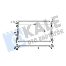 Radyatör Fiesta V-Fusion 1.6Tdci Ac Klimasiz Mek 593X379X26