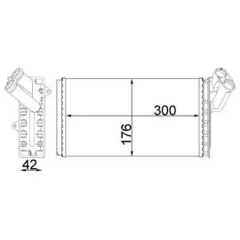 Kalorifer Radyatörü Scudo 96-02 -Jumpy 96 Expert 96-02 806 99-02 299X170