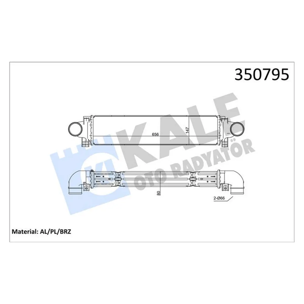 TURBO RADYATÖRÜ INTERCOOLER AL/PL/BRZ S60 II-S80 II-V60-V70 III-XC60-XC60 II-XC70 II