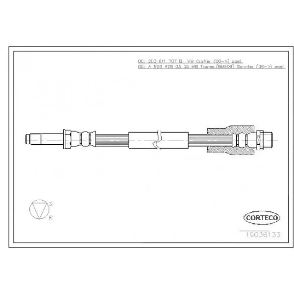 Fren Hortumu Arka Mercedes Sprinter B906 B907 . Vw Crafter 30-35-50