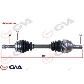 Komple Aks Sol Vectra A 1.8-2.0 88-95 -Astra F 92-98 -Calibra A 89-97 Abs Li 43Diş 587Mm