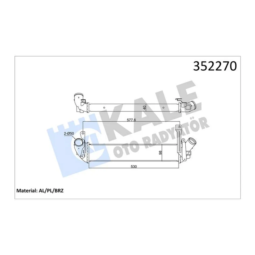İNTERCOOLER KANGOO-NISSAN KUBISTAR 1.5DCI 98