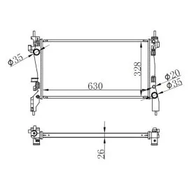 RADYATÖR BRAZİNG FIORINO 1.3 MTJ 08 BRAZİNG 630x318x22