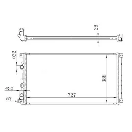 RADYATÖR MOVANO-MASTER II 99-01 1.9-2.2-2.5-2.8 DT AC MEK 728x414.5x27