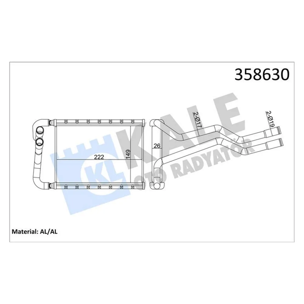 KALORİFER HYUNDAI SANTA F II HEATER CORE
