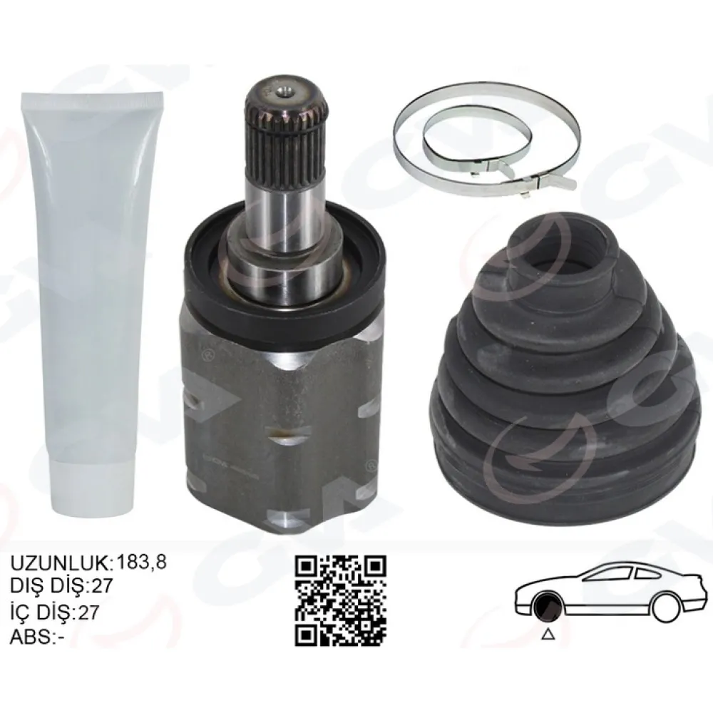 Aks Kafasi İç Ön Sol Bmw X5 E53 00 Sanziman Tarafi Uzunluk- 183.8Mm