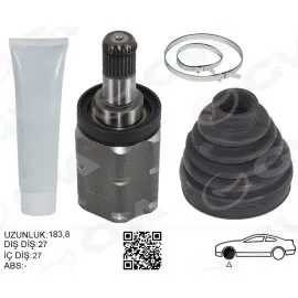 Aks Kafasi İç Ön Sol Bmw X5 E53 00 Sanziman Tarafi Uzunluk- 183.8Mm