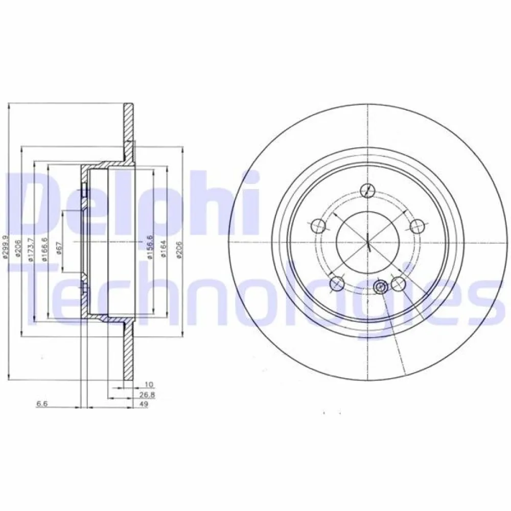 Fren Diski Arka Mercedes W204 S204 C204 C207 A207