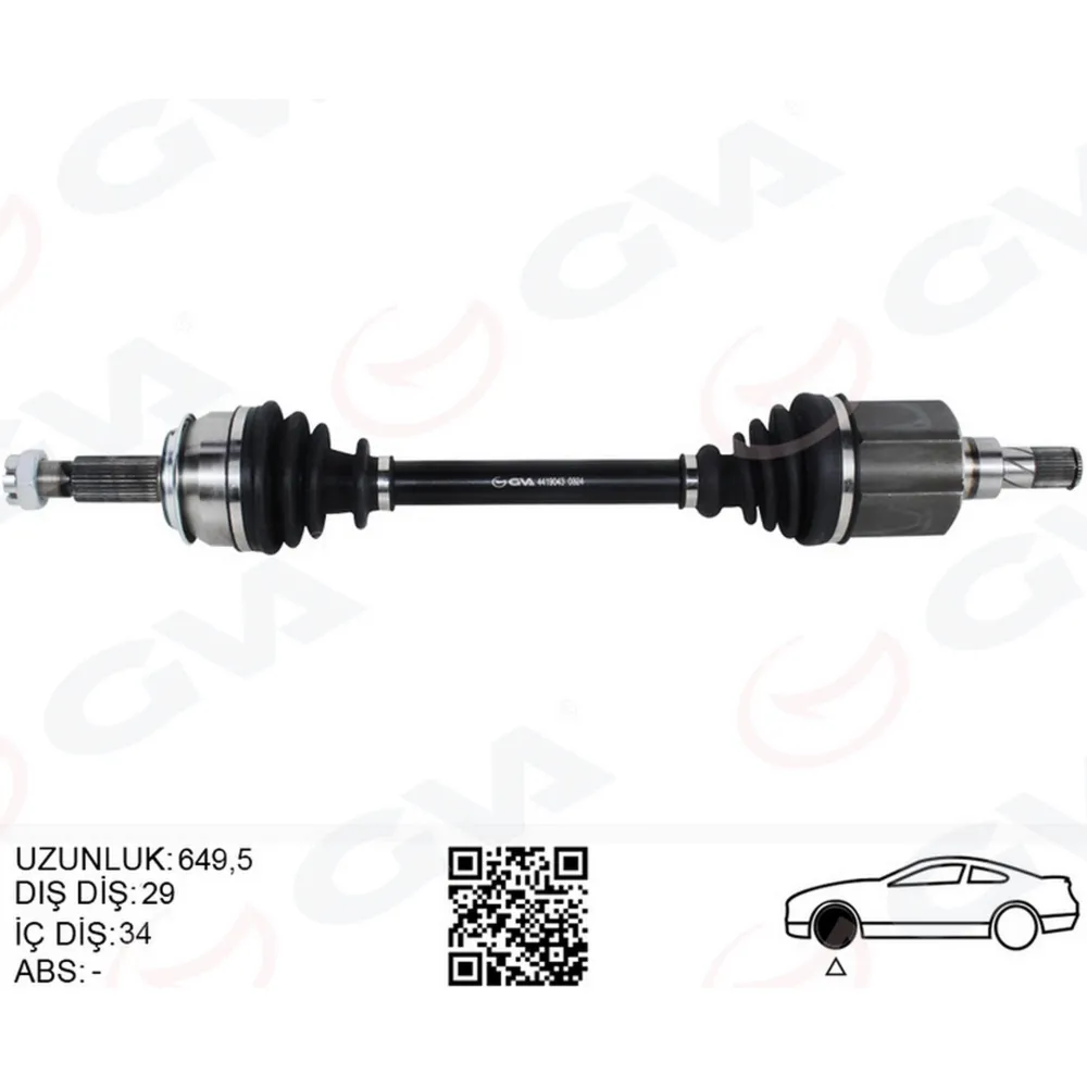 ÖN AKS SOL RENAULT KADJAR 1.5 DCI A-T 15-