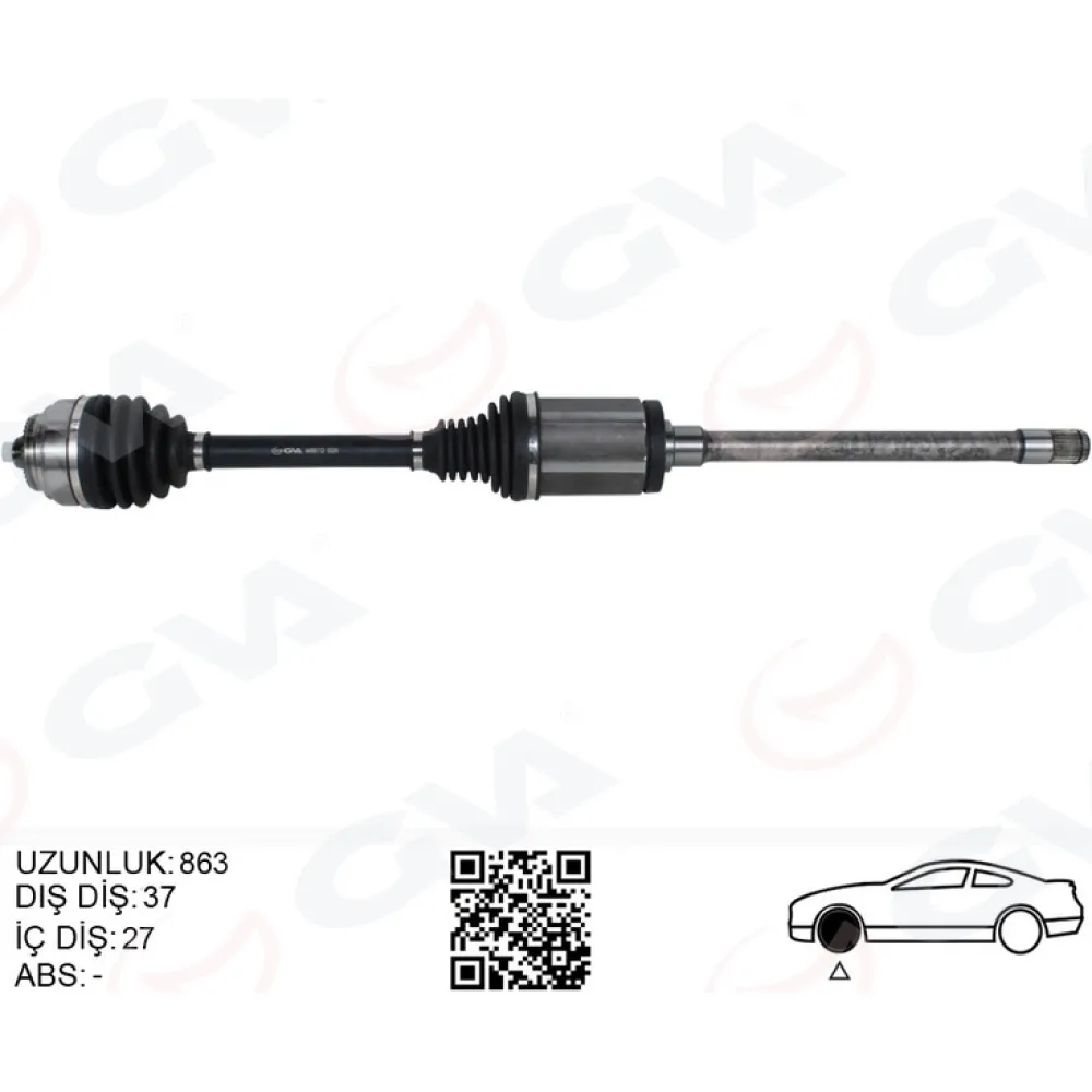 Komple Aks Ön Sağ Bmw F10 F12 F13 F06 Xdrıve 863Mm