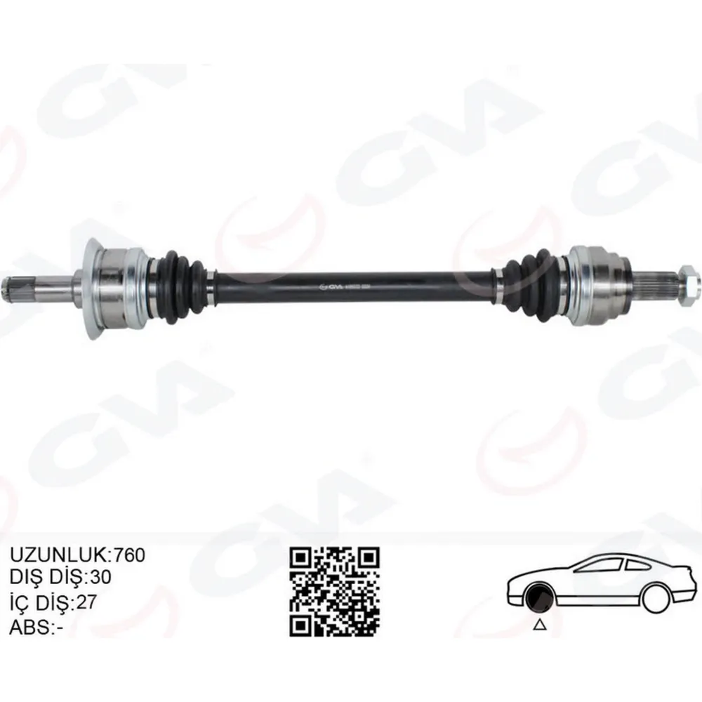 KOMPLE AKS ARKA SOL BMW N20 F10 F12 F13 F06 760MM DİŞ 30 DİFERANSİYEL DİŞ 27