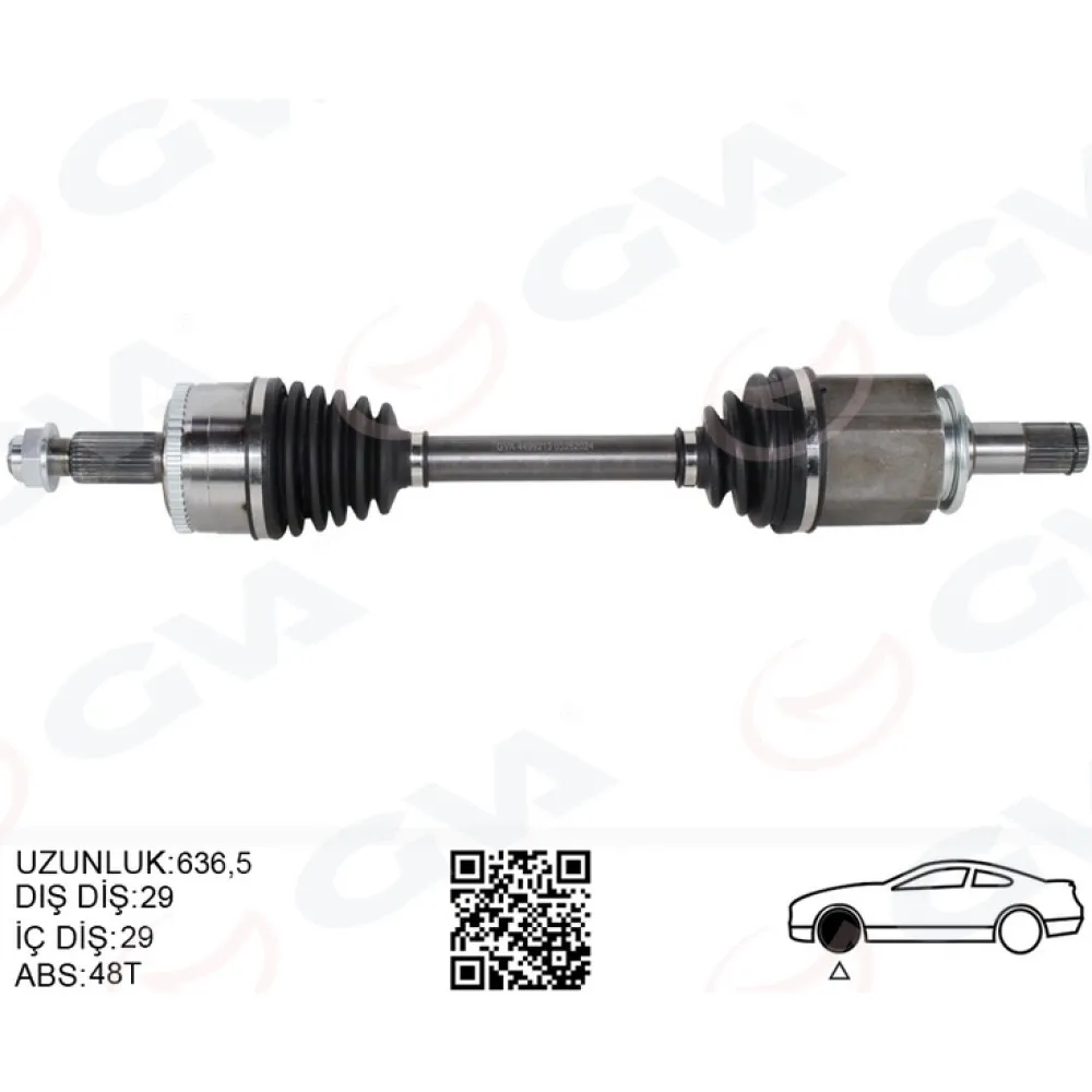 Komple Aks Ön Sol Discovery 3 L319 Discovery 4 L319 R.r Sport I L320 636.5Mm
