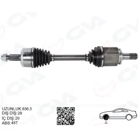 Komple Aks Ön Sol Discovery 3 L319 Discovery 4 L319 R.r Sport I L320 636.5Mm